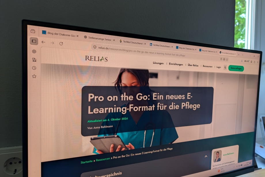 Pro-On-the-Go Bildschirm mit Pro-on-the-Go