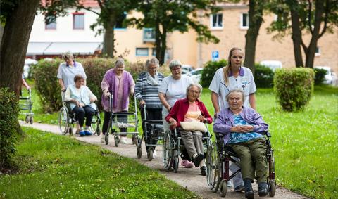 Spazierengehen an der frischen Luft